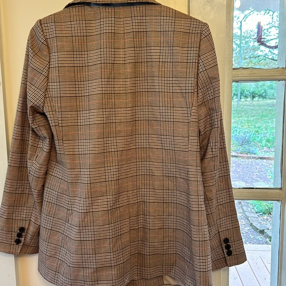 NWT Loft Brown Plaid Blazer - Picture 3 of 4